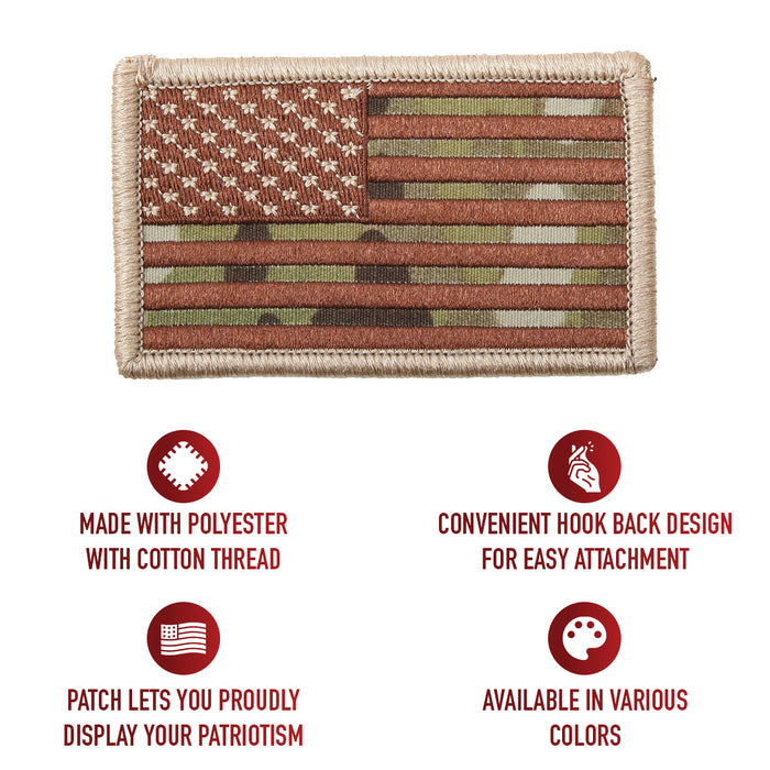 Rothco American Flag Patch - Hook Back