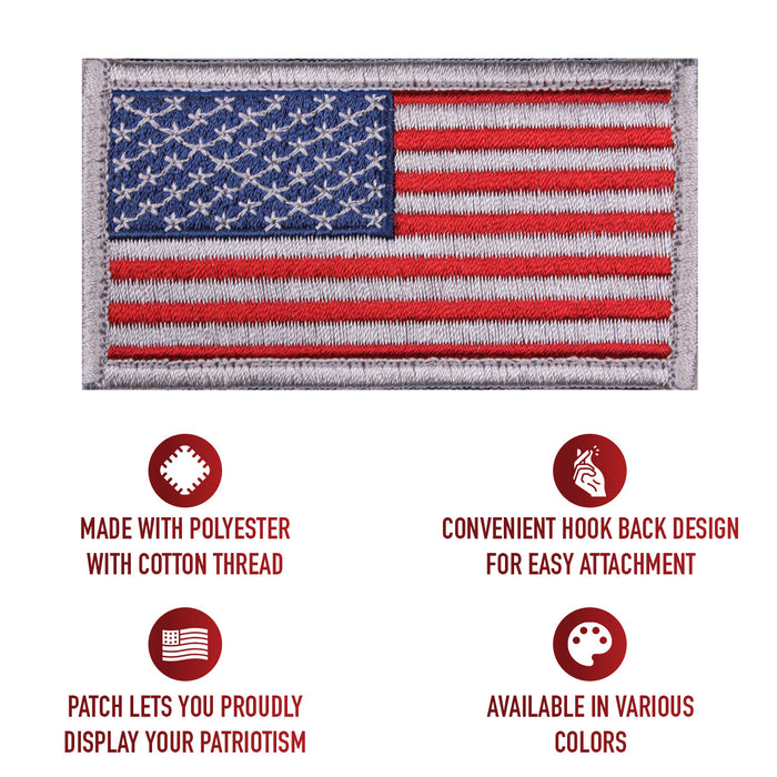 Rothco American Flag Patch - Hook Back