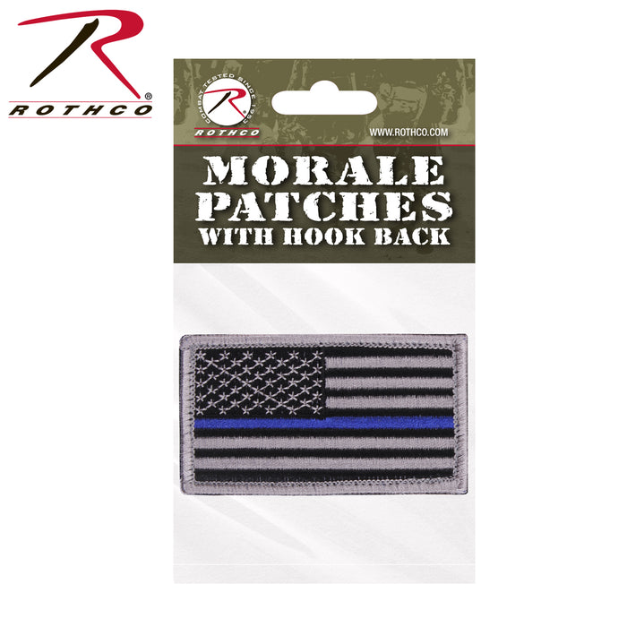 Rothco Thin Blue Line Police U.S. Flag Patch - Hook Back