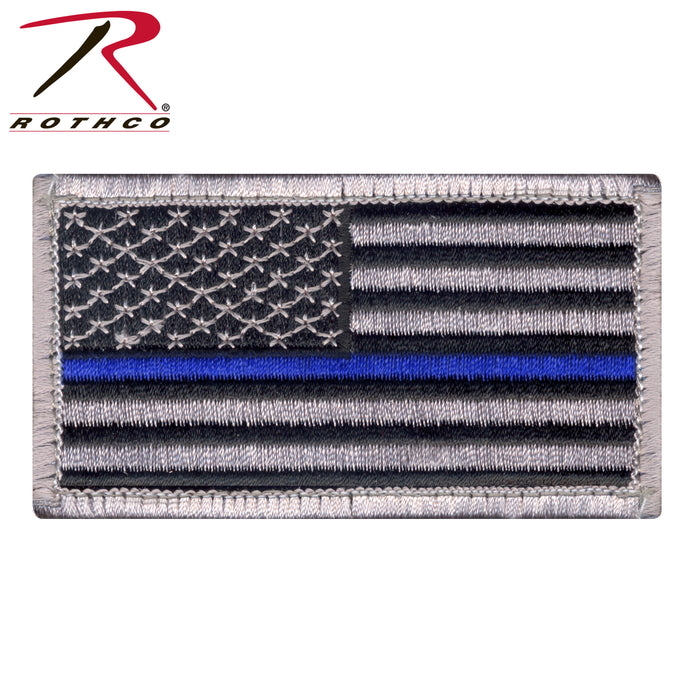 Rothco Thin Blue Line Police U.S. Flag Patch - Hook Back