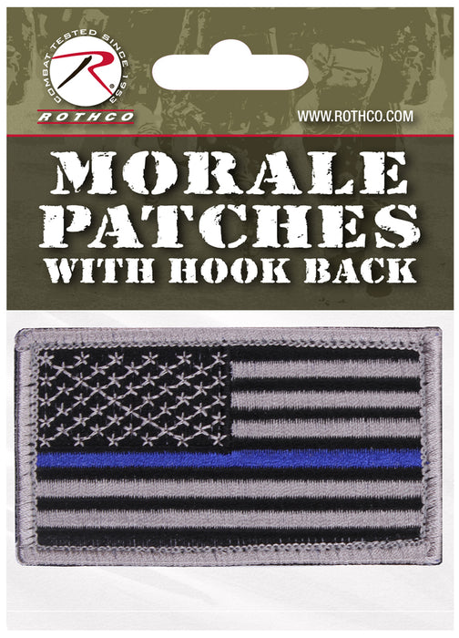 Rothco Thin Blue Line Police U.S. Flag Patch - Hook Back