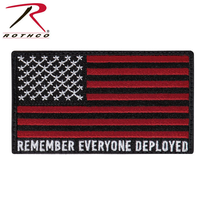 Rothco R.E.D. (Remember Everyone Deployed) Flag Patch With Hook Back