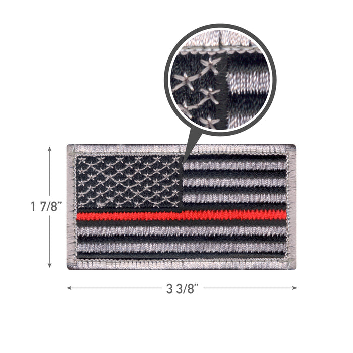 Rothco Thin Red Line US Flag Patch - Hook Back