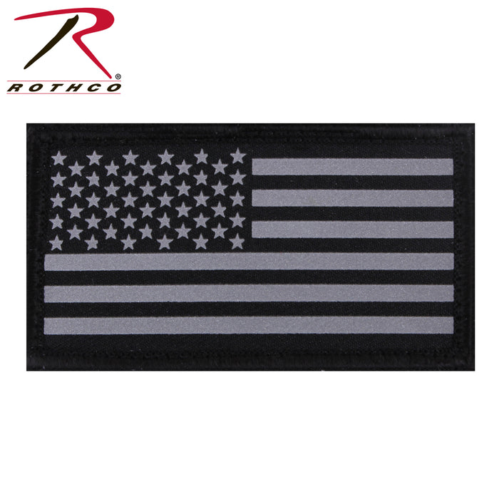 Rothco Reflective Flag Patch With Hook Back