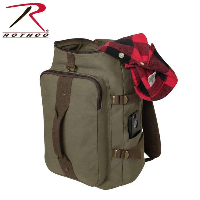 Rothco Convertible Canvas Duffle / Backpack - 19 Inches