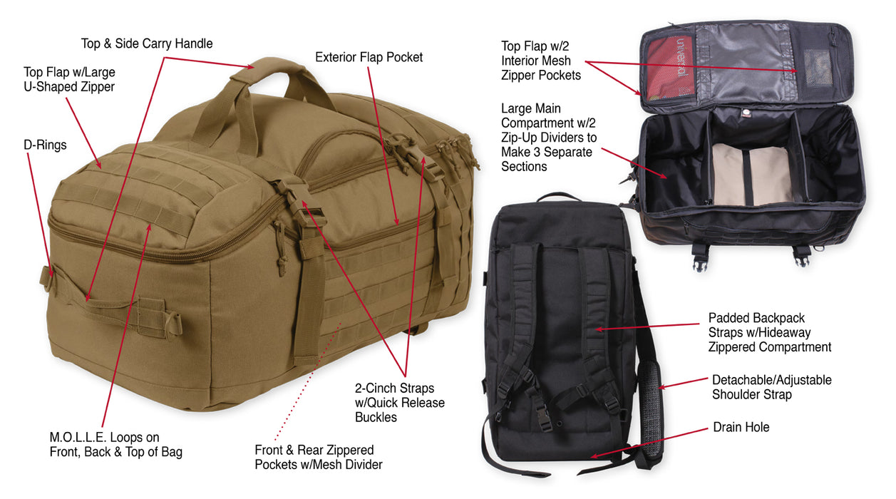 Rothco 3-In-1 Convertible Mission Bag