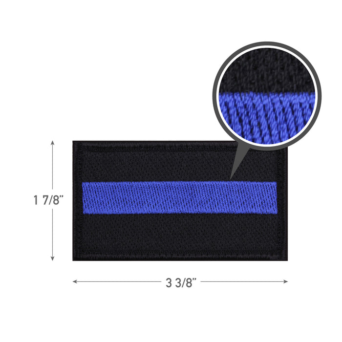 Rothco Thin Blue Line Patch - Hook Back