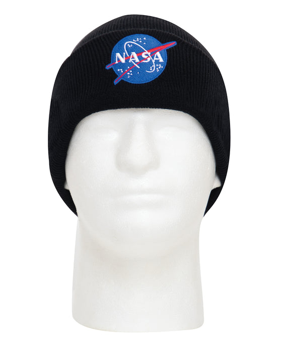 Rothco Deluxe NASA Meatball Logo Embroidered Watch Cap - Black