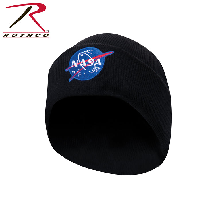 Rothco Deluxe NASA Meatball Logo Embroidered Watch Cap - Black