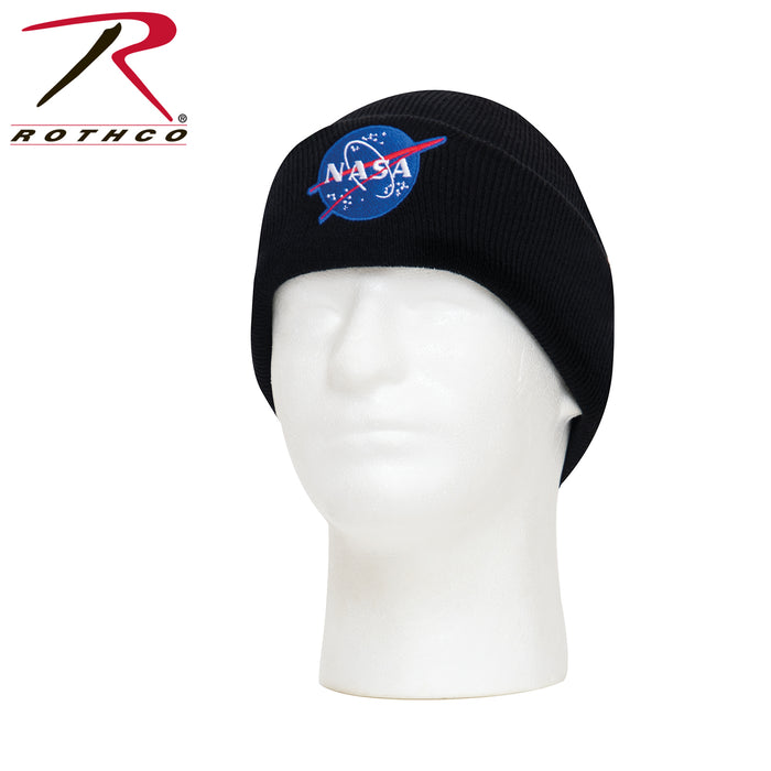 Rothco Deluxe NASA Meatball Logo Embroidered Watch Cap - Black