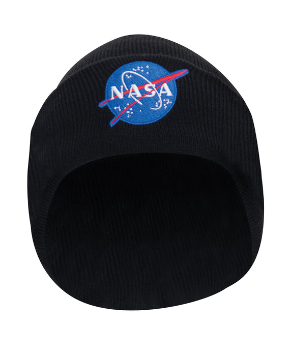 Rothco Deluxe NASA Meatball Logo Embroidered Watch Cap - Black