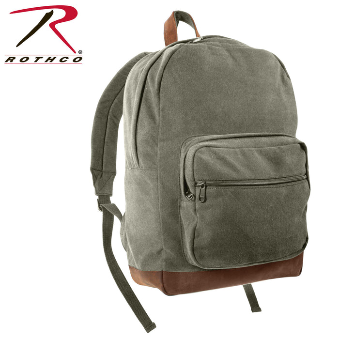 Rothco Vintage Canvas Teardrop Backpack With Leather Accents