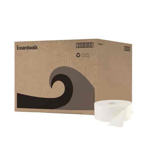 Boardwalk JRT Jumbo Roll Bathroom Tissue, Septic Safe, 2-Ply, 3.3" x 1,000 ft, White, 12 Rolls/Carton - DS BWK6100B