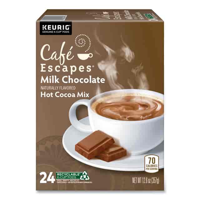 Café Escapes Cafe Escapes Milk Chocolate Hot Cocoa K-Cups, 24/Box - DS GMT6801