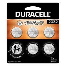 Duracell Lithium Coin Batteries With Bitterant, 2032, 6/Pack - DS DURDL2032B6PK