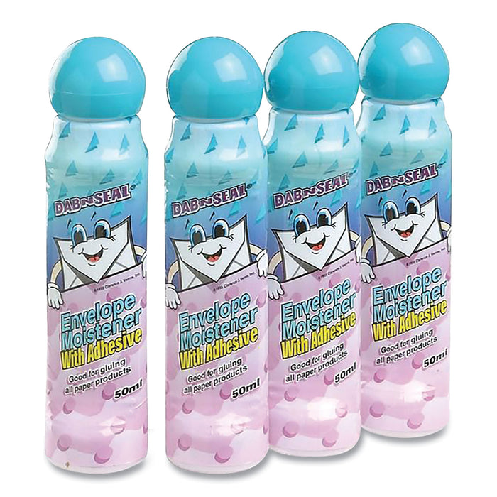 Quality Park Dab n' Seal Envelope Moistener with Adhesive, 1.69 oz, 4/Pack DAS56766