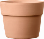 6" WHT Clay Cachepot