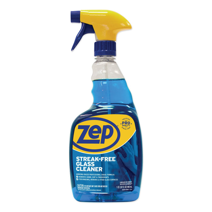 Zep Commercial Streak-Free Glass Cleaner, Pleasant Scent, 32 oz Spray Bottle - DS ZPEZU112032EA VMG FED FOUND PLATINUM - DS