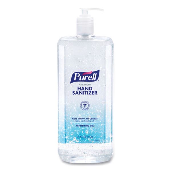 PURELL Advanced Hand Sanitizer Refreshing Gel, 1.5 L Pump Bottle, Clean Scent - DS GOJ501504EA