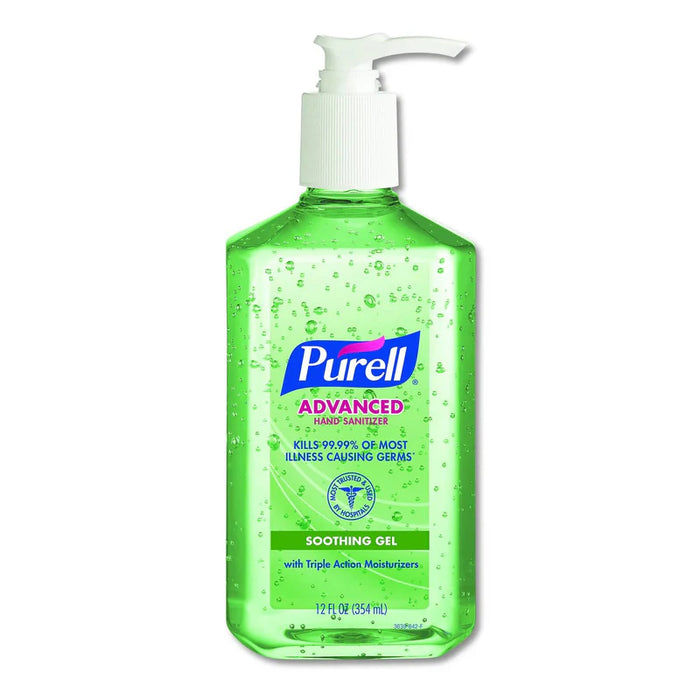 PURELL Advanced Hand Sanitizer Soothing Gel, Fresh Scent, 12 oz Pump Bottle - GOJ363912EA
