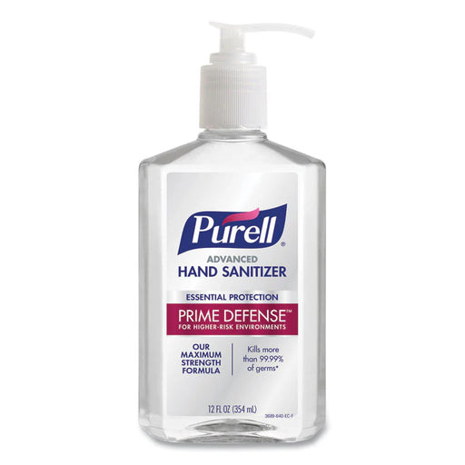 PURELL Prime Defense Advanced 85% Alcohol Gel Hand Sanitizer, 12 oz Pump Bottle, Clean Scent GOJ369912