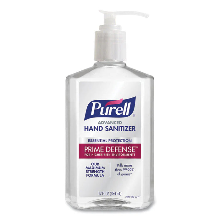 PURELL Prime Defense Advanced 85% Alcohol Gel Hand Sanitizer, 12 oz Pump Bottle, Clean Scent GOJ369912