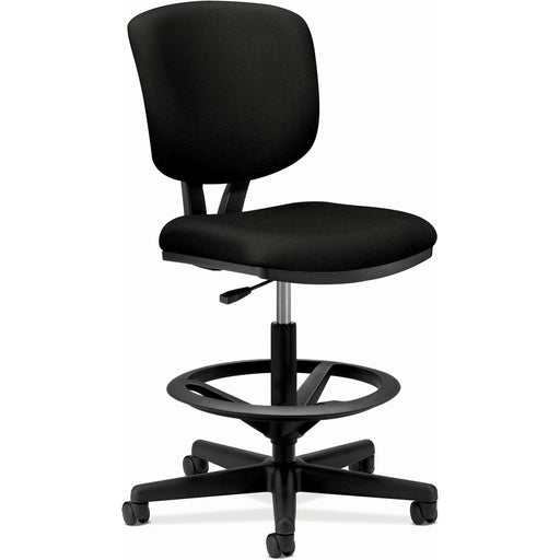 HON Volt Task Stool | Extended Height, Footring | Black Fabric - HON5705GA10T