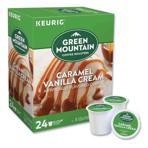 Green Mountain Caramel Vanilla Cream Coffee K-Cups, 24/Box - DS GMT6700