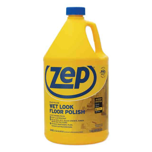 Zep Commercial Wet Look Floor Polish, 1 gal, 4/Carton - DS ZPEZUWLFF128CT