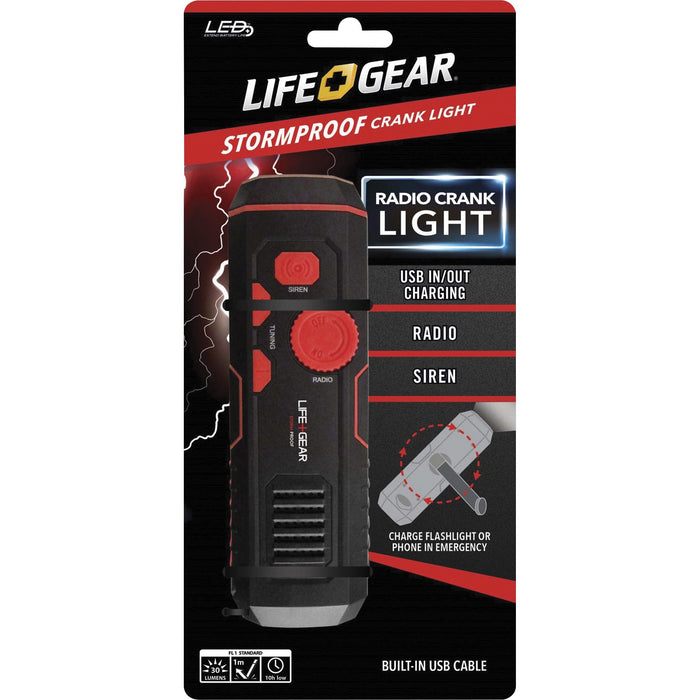 Life+Gear Stormproof Crank Light - DCYLG3860675RED