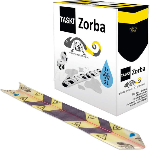 Diversey Zorba Absorbent Control Strips, 0.5 gal, 1" x 100 ft, 50 Strips/Box
