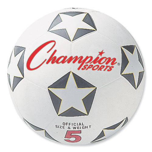 Rubber Sports Ball, For Soccer, No. 5 Size, White-black