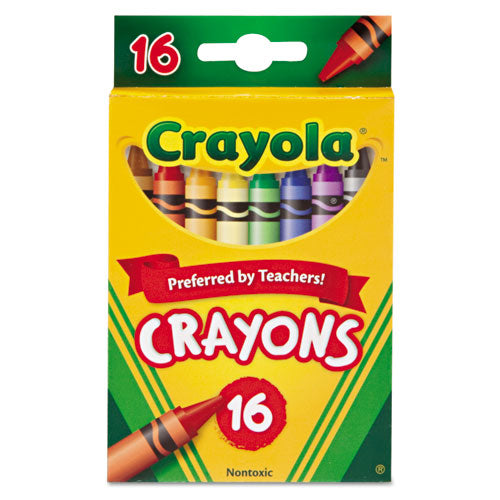 Classic Color Crayons, Peggable Retail Pack, 16 Colors-pack