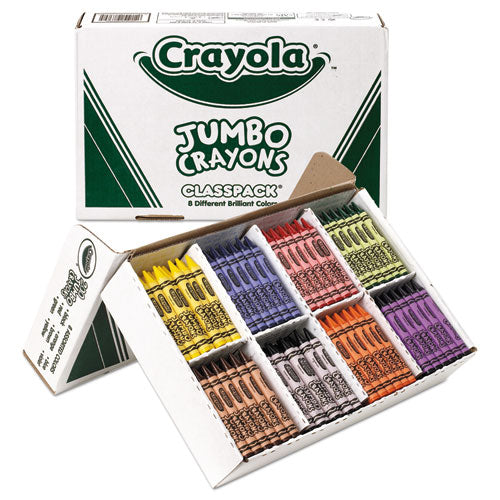 Jumbo Classpack Crayons, 25 Each Of 8 Colors, 200-set