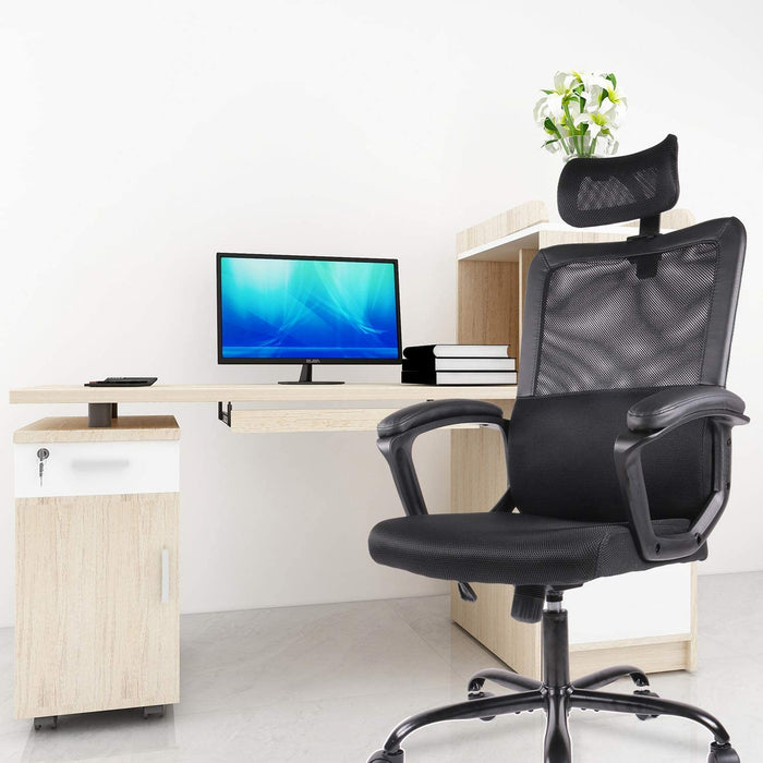 Mesh Office Computer Swivel Desk Task Ergonomic Executive High Back Chair Office Package