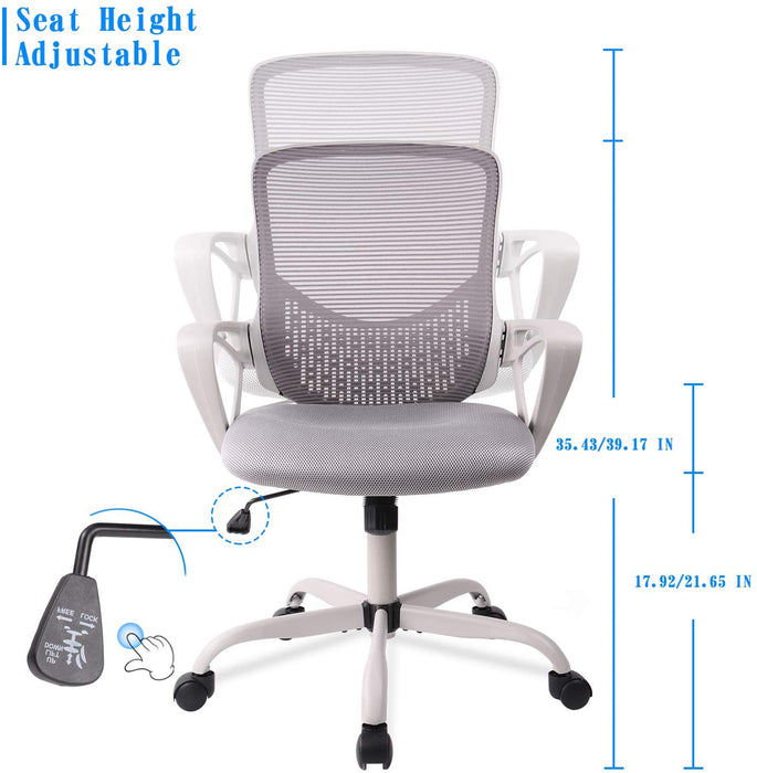 Home Office Chair Ergonomic Desk Chair Mesh Computer Chair with Lumbar Support Armrest Executive Rolling Swivel Adjustable Office Package
