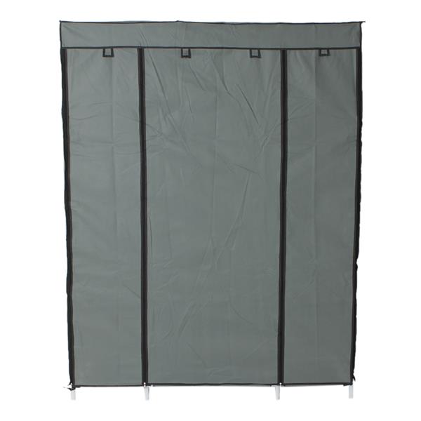 Office Package 5-Layer 12-Compartment Non-woven Fabric Wardrobe Portable Closet Gray (133x46x170cm) Bedroom Furniture Wardrobe